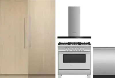 5 Piece Package Includes Refrigerator, Freezer, Range, Hood And Dishwasher